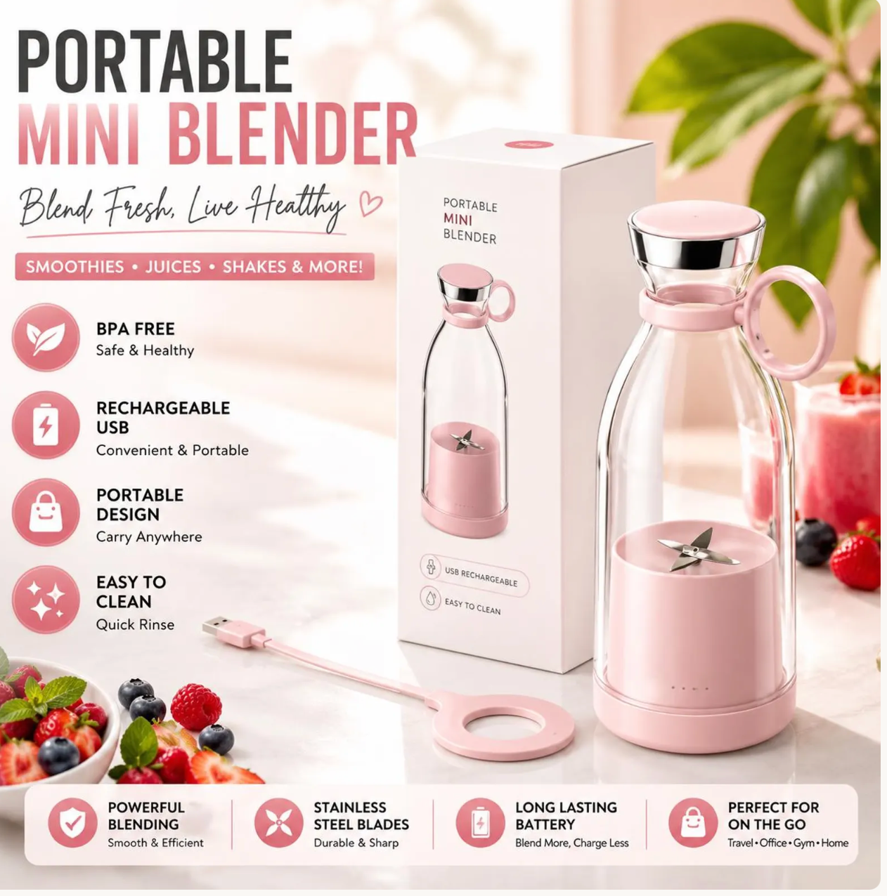 BLENDNGO™ PORTABLE JUICE BLENDER